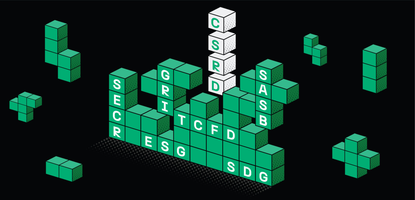 Tetris-style illustration showing reporting regulation