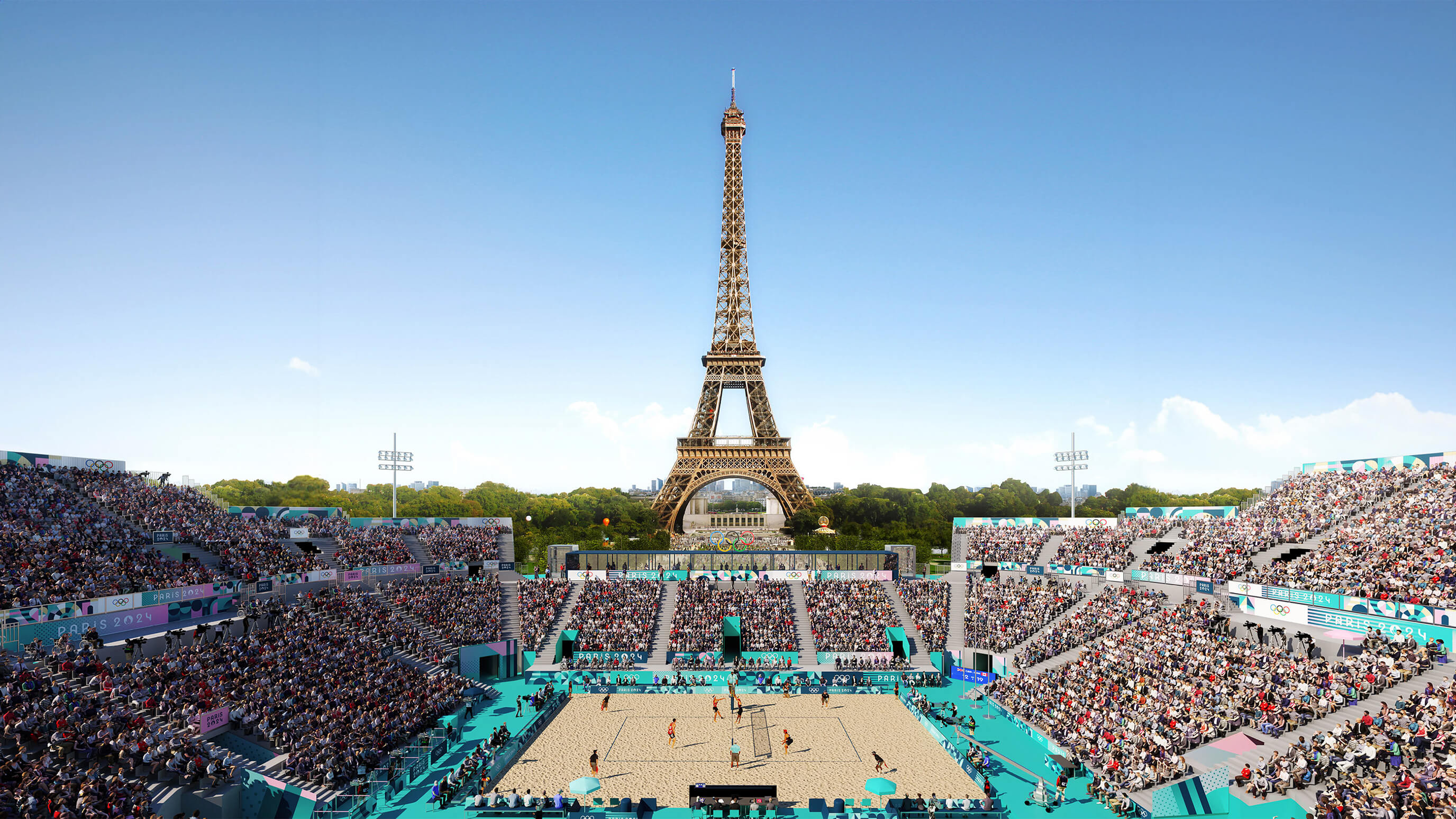 Paris 2024 volleyball court