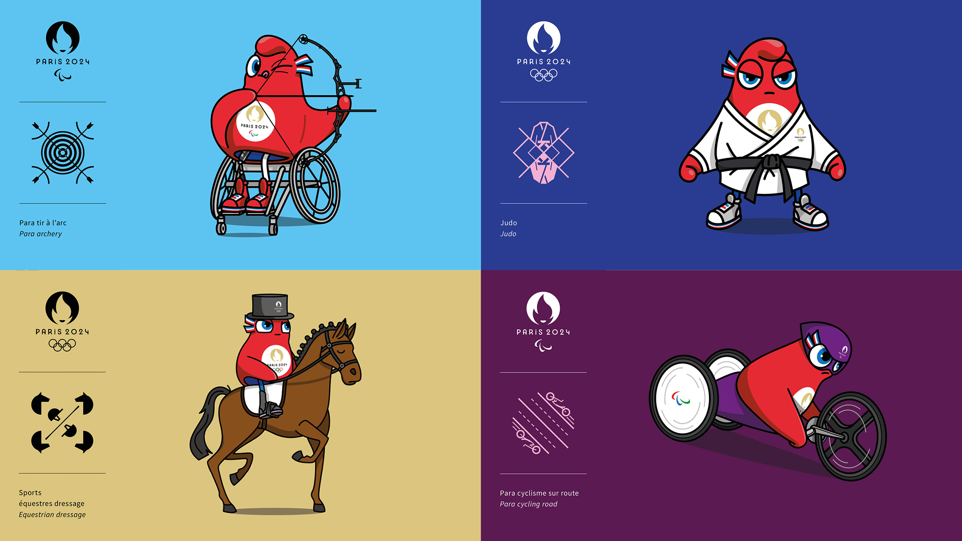 Paris 2024 mascot illustration